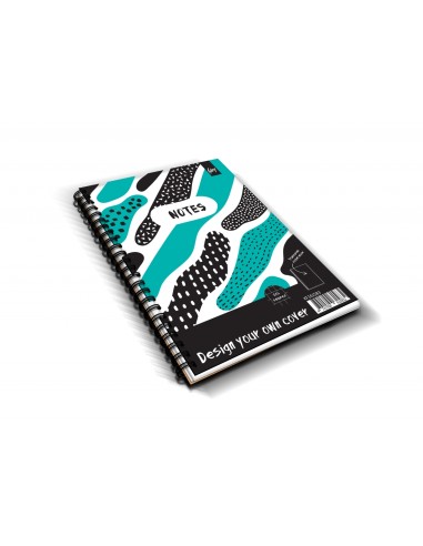 Spiralpad College A5+/70 sheets, lines, PP covers and pocket, double loop spiral on the long side