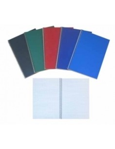 Notebook College Hard A5/50sheets/5x5square, spiral on side