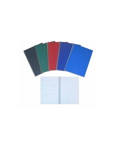 Notebook College Hard A5/50sheets/5x5square, spiral on side