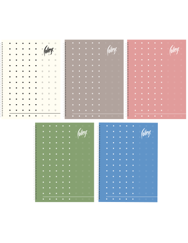 Notebook College Supreme A4/48sheets/5x5 square, spiral on side