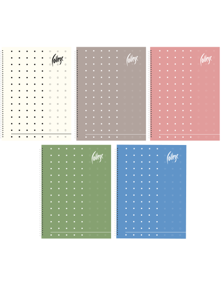 Notebook College Supreme A4/48sheets/5x5 square, spiral on side