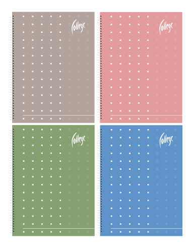Notebook College Supreme A5/60sheets/5x5 square, spiral on side