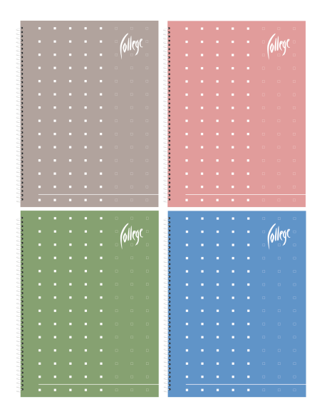 Notebook College Supreme A5/60sheets/5x5 square, spiral on side