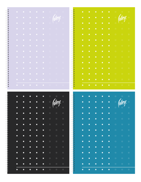Notebook College Supreme A4/80sheets/5x5 square, spiral on side