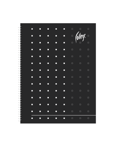 Notebook College Supreme A4/80sheets/5x5 square, spiral on side