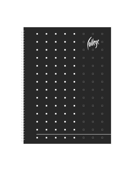Notebook College Supreme A4/80sheets/5x5 square, spiral on side