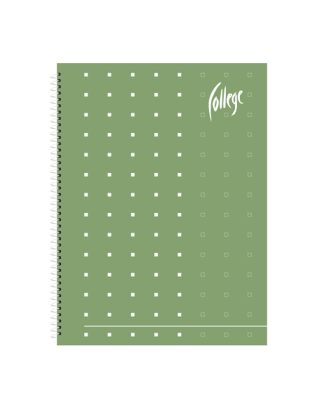 Notebook College Circle A4/50sh/7x7square, spiral on side