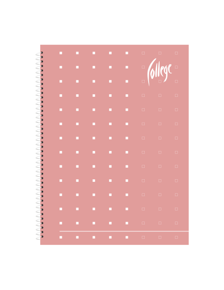 Notebook College Circle A4/50sh/7x7square, spiral on side