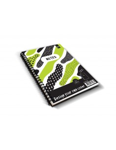 Spiralpad College A5+/70 sheets, 5x5 square, PP covers and pocket, double loop spiral on the long side 2