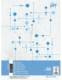 Notebook College A4/50sh/ 5x5square spiral on side