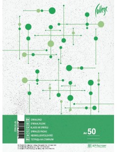 Notebook College A4/50sh/lined spiral on side