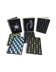 Spiral pad CHARLOT Laser A5/100 sheets,dotted, spiral on long side, MIX