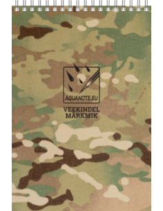 Spiraalplokk Waterproof Notebook A6 75x130mm 50l veekindel, ruuduline, spiraal ülal