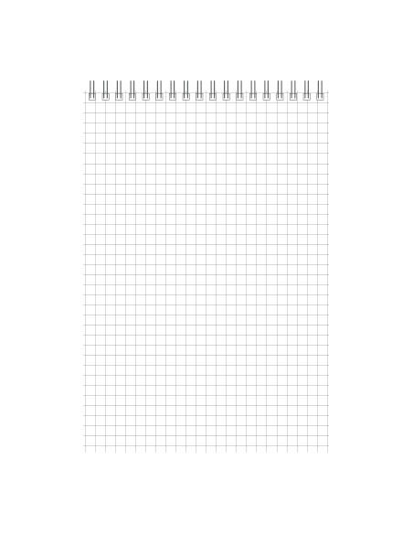 Spiraalplokk Waterproof Notebook A6 75x130mm 50l veekindel, ruuduline, spiraal ülal