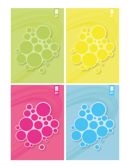 Kirjaplokk College Circles A4/50L/ jooneline,liimköide ülal
