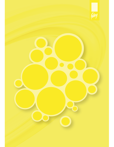 Kirjaplokk College Circles A6/50L/ 5x5ruut, liimköide ülal