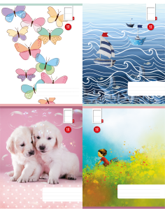 Exercise book KPF 12sh with picture, 16 lines 8710968536344