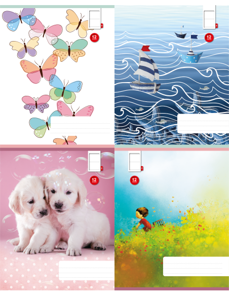 Exercise book KPF 12sh with picture, 16 lines 8710968536344