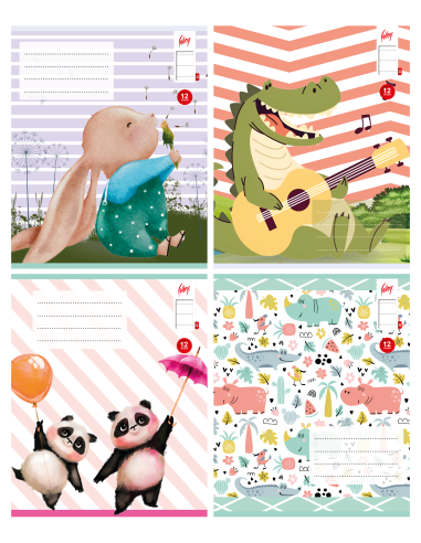 Exercise book KPF 12sh with picture, 20 lines 8710968536313