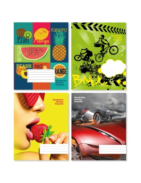 Exercise book words KPF 165x205mm/18sheets, lined + 2 vertical lines