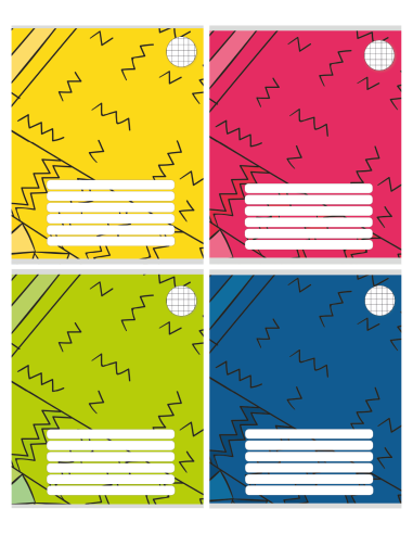 Exercise book LT with design 165x205/12 sheets, 5x5 squares