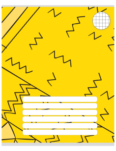 Exercise book LT with design 165x205/12 sheets, 5x5 squares 2