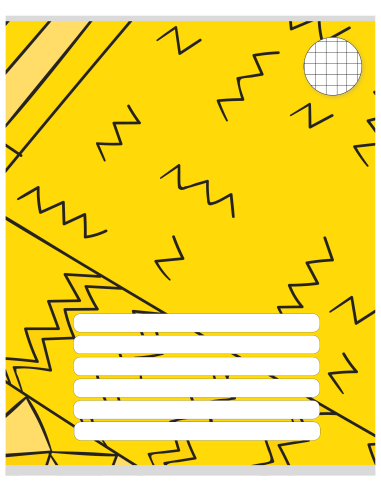 Exercise book LT with design 165x205/12 sheets, 5x5 squares