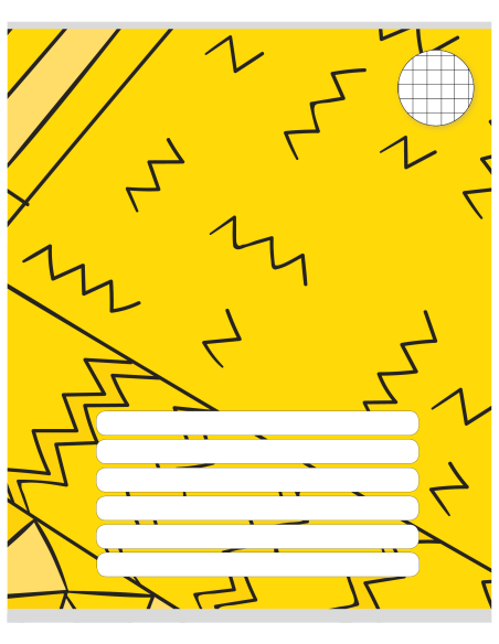 Exercise book LT with design 165x205/12 sheets, 5x5 squares