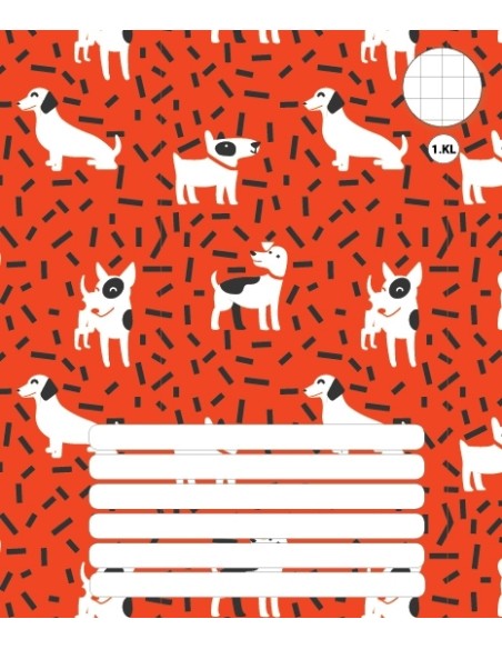 Exercise book LT with design 165x205/12 sheets, 7x7 squares, 1 class