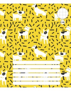 Exercise book LT with design 165x205/12 sheets, 7x7 squares, 1 class 2