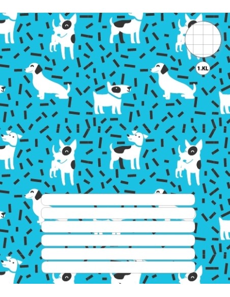 Exercise book LT with design 165x205/12 sheets, 7x7 squares, 1 class