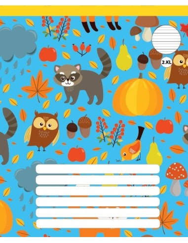 Exercise book LT with design 165x205/12 sheets, 2 class