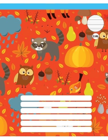 Exercise book LT with design 165x205/12 sheets, 2 class