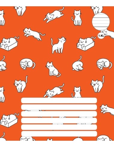 Exercise book LT with design 165x205/12 sheets, 6 mm lines/guiding line, 1 class