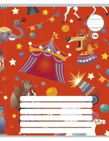 Exercise book LT Premium 165x205/12 sheets, 6 mm lines/guiding line, 1 class