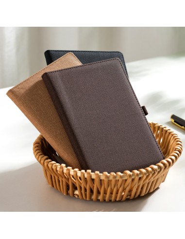 Leather Cover Notebook A5-96 sheets, 80gsm GREY/KHAKI/LIGHT GREY