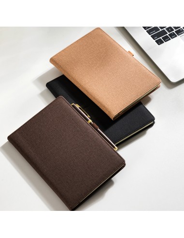 Leather Cover Notebook A5-96 sheets, 80gsm GREY/KHAKI/LIGHT GREY
