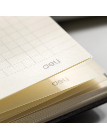 Leather Cover Notebook A5-96 sheets, 80gsm GREY/KHAKI/LIGHT GREY