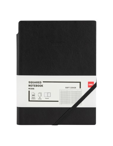 Leather Cover Notebook A5-96 sheets, 80gsm BLACK/BLUE/BROWN