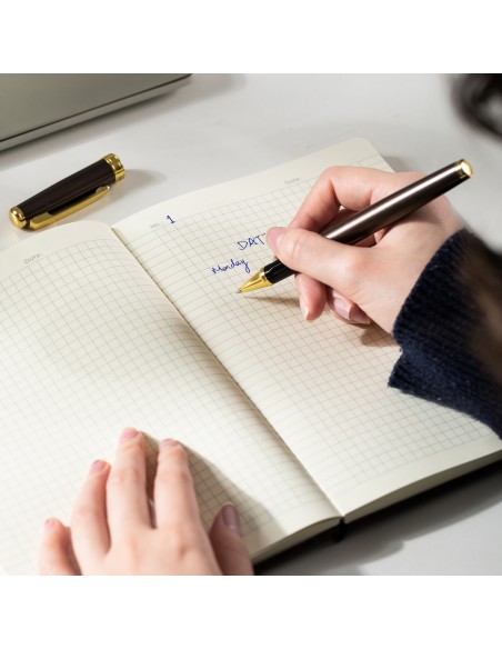 Leather Cover Notebook A5-96 sheets, 80gsm BLACK/BLUE/BROWN