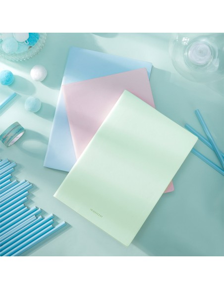 Leather Cover Notebook A5-96 sheets, 80gsm BLUE/GREEN/PINK