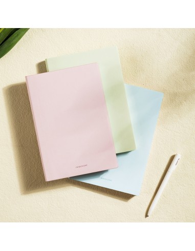 Leather Cover Notebook A5-96 sheets, 80gsm BLUE/GREEN/PINK