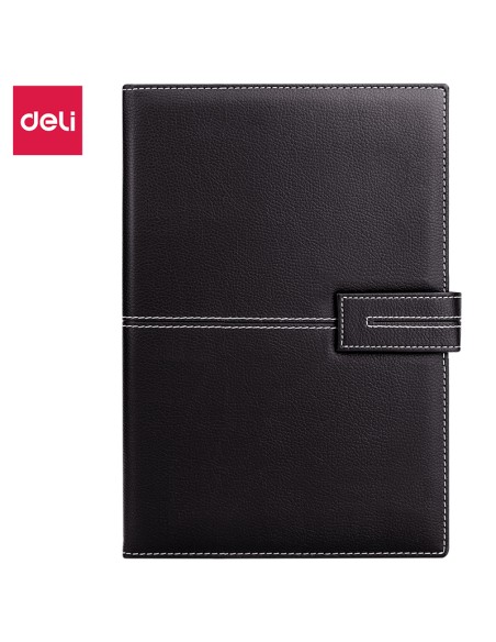 Leather Cover Notebook A5-120 Sheets, 80Gsm Black