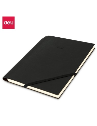 Märkmik DELI A5 pu-kaaned must
