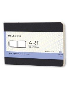 Märkmik Moleskine Sketch Album 9x14cm, valge, pehmed kaaned, must