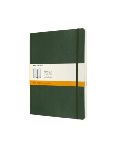 Märkmik Moleskine 19x25cm, joon, pehmed kaaned, roheline