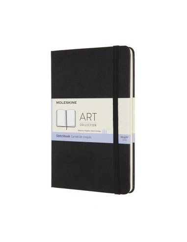 Märkmik Moleskine Sketchbooks 11.5x18cm, valge, kõvad kaaned, must