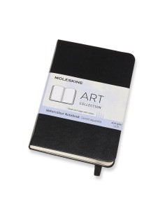 Märkmik Moleskine 9x14cm, valge akvarellipaber, kõvad kaaned, must 2