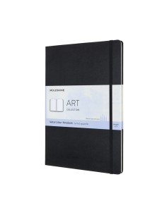 Märkmik Moleskine A4 21x29.7cm, valge akvarellipaber, kõvad kaaned, must