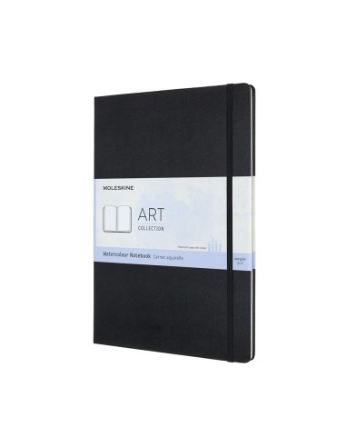 Märkmik Moleskine A4 21x29.7cm, valge akvarellipaber, kõvad kaaned, must